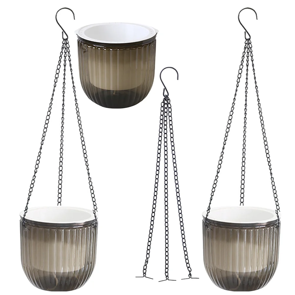 

3 Pcs Large Diameter Flower Pot Outdoor Wall Hanging Planter Container Flowerpot
