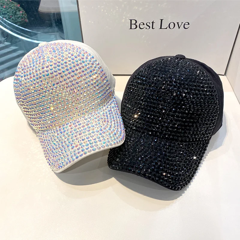 CNTANG Summer Women\'s Baseball Cap Spring Autumn Rhinestone Caps Fashion Personality Street Hiphop Hats For Female Snapback