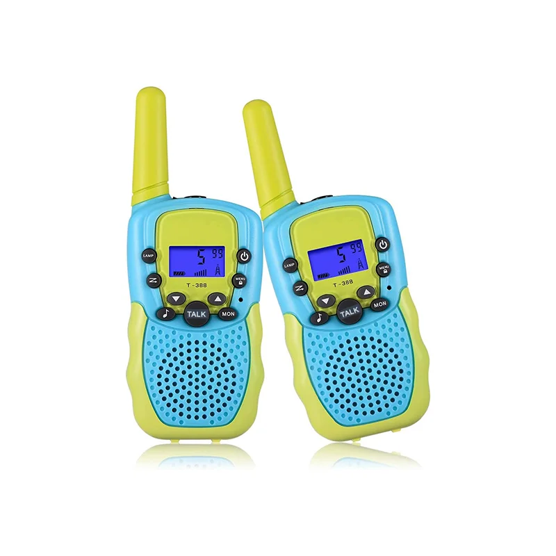 Talkie Walperforé pour enfants, radios bidirectionnelles, lampe de poche LCD rétroéclairée, jouets cadeaux pour garçons et filles, 22 canaux, 3 à 12 ans, 2 paquets