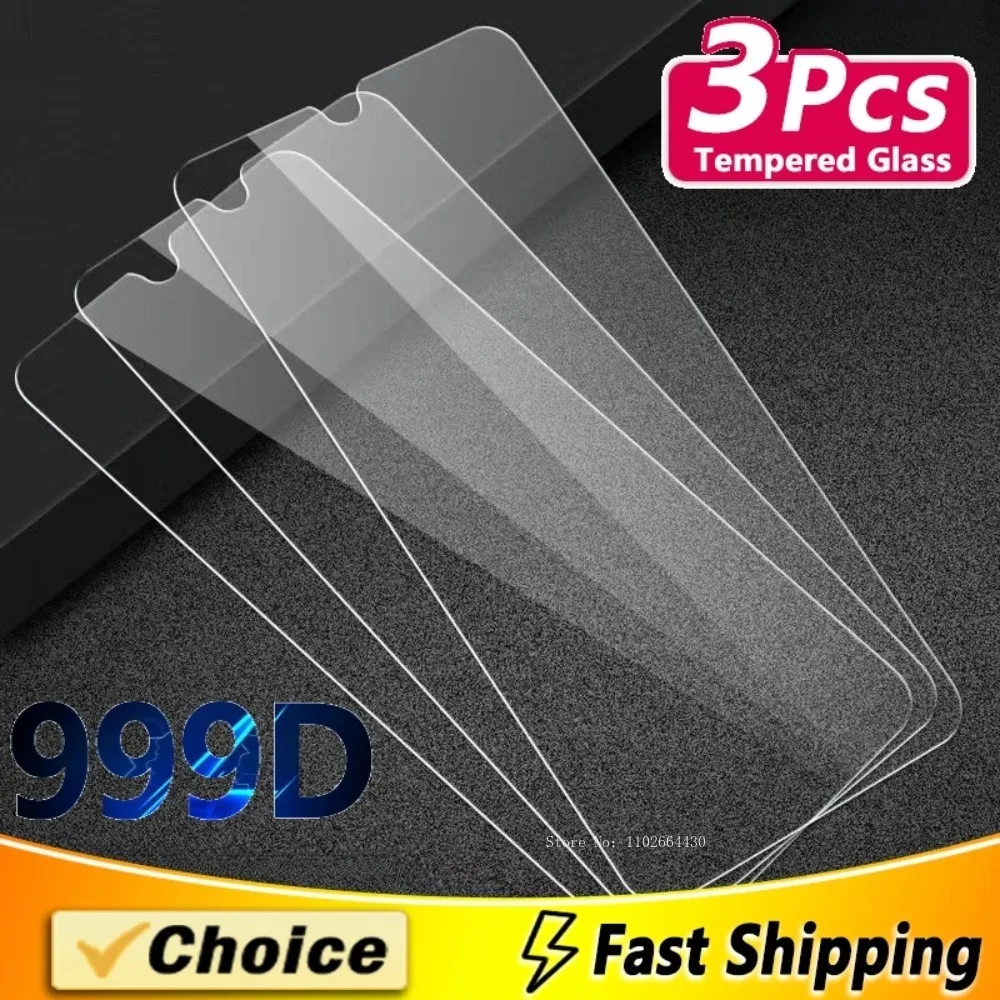 3 Pcs Protective Glass For Vivo Y33 52 70T Y 9 22 51 74 76S 02A Y11(2023) Y20i 55 66 75(5G) 85 93 97 Screen Protector Cover Film