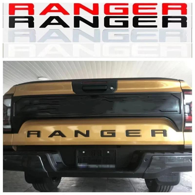 For Ford Ranger T9 2022 2023 2024 New Models Wildtrak Sport XLT XL+ XL 3D Emblem Original Size ABS Models Back Door Logo Letters