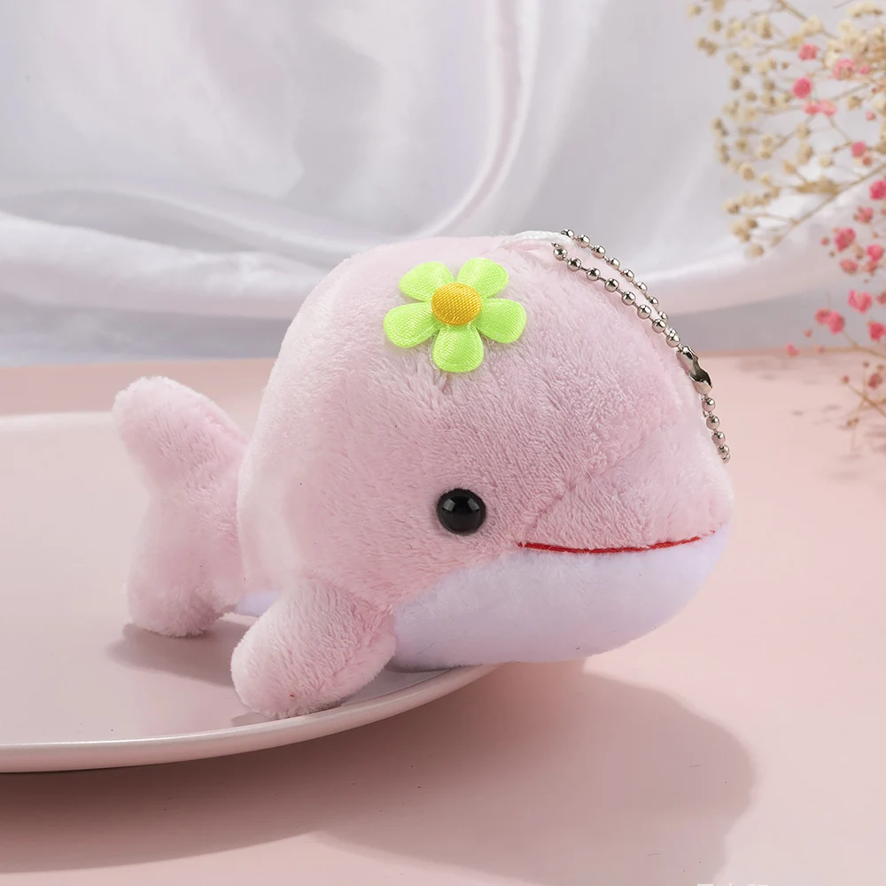 

3Pcs/Lot 13CM Cartoon Dolphin Stuffed Plush Doll Toys Kawaii Cute Bag Pendant Girl Key Ring Accessories Birthday Gifts For Kids