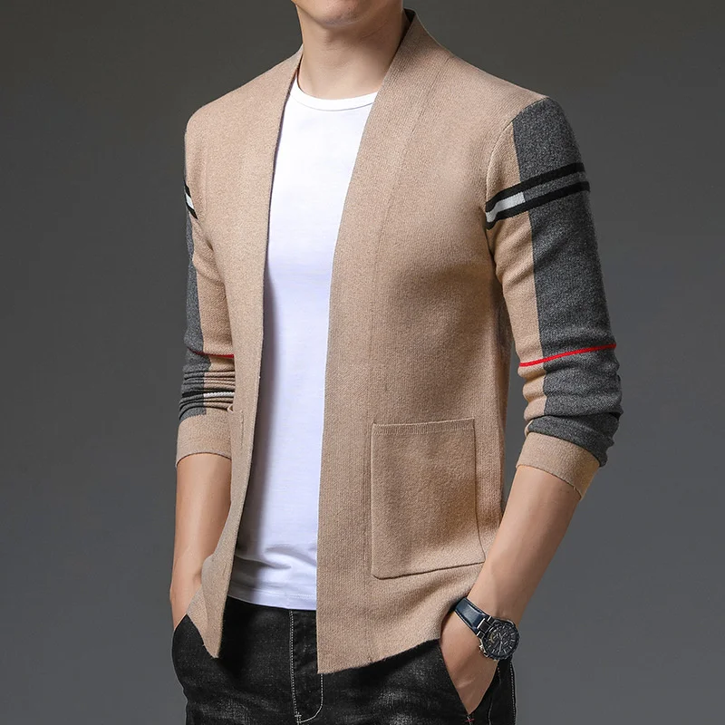 

New Autum Winter Designer Brand Luxury Fashion Knitted Cardigans Sweater Men Casual Trendy Coats Jacket Clothes 2024