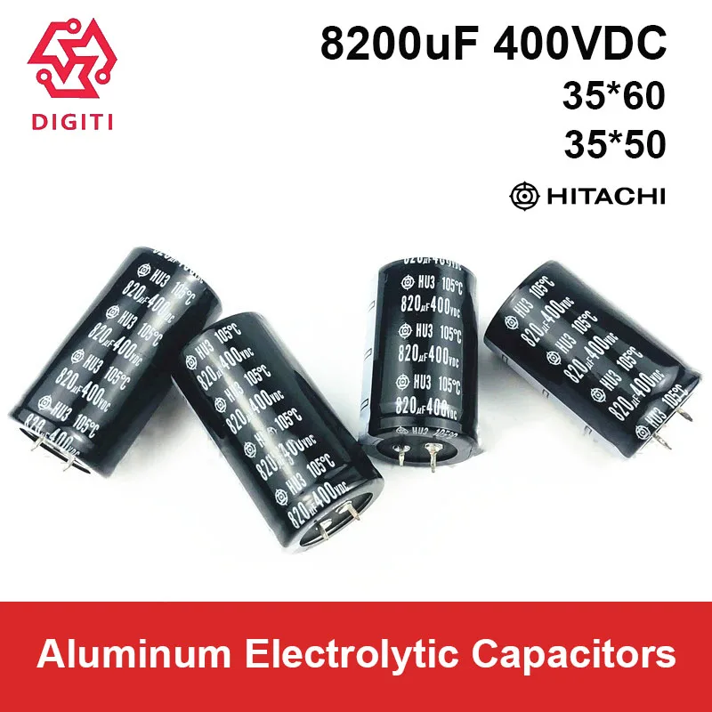 

Aluminum electrolytic capacitor Snap-in capacitor 400V820UF 820UF 400V HITACHI HU3 2-PIN 4-PIN105 capacitor 35X50 35X60