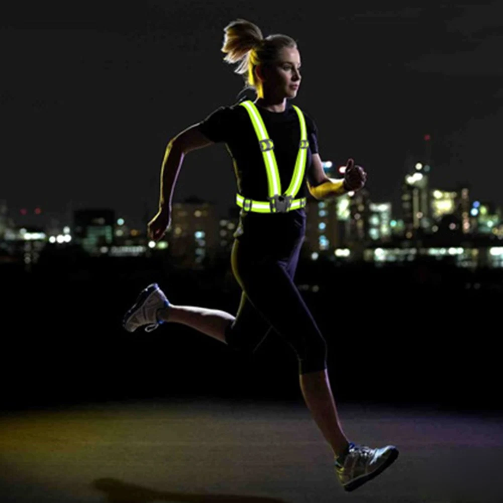 Reflective Vest 1Pcs High Visibility Multicolor Reflective Strap Safe Running And Riding Night Cycling Equipment