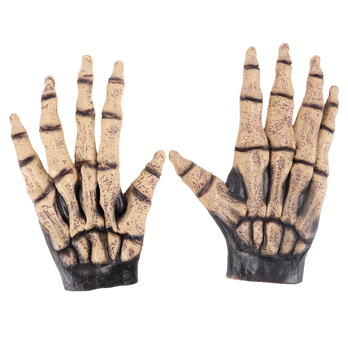 Skull Gloves Halloween Scary Props Costume Decorate Vinyl Prom Accessories