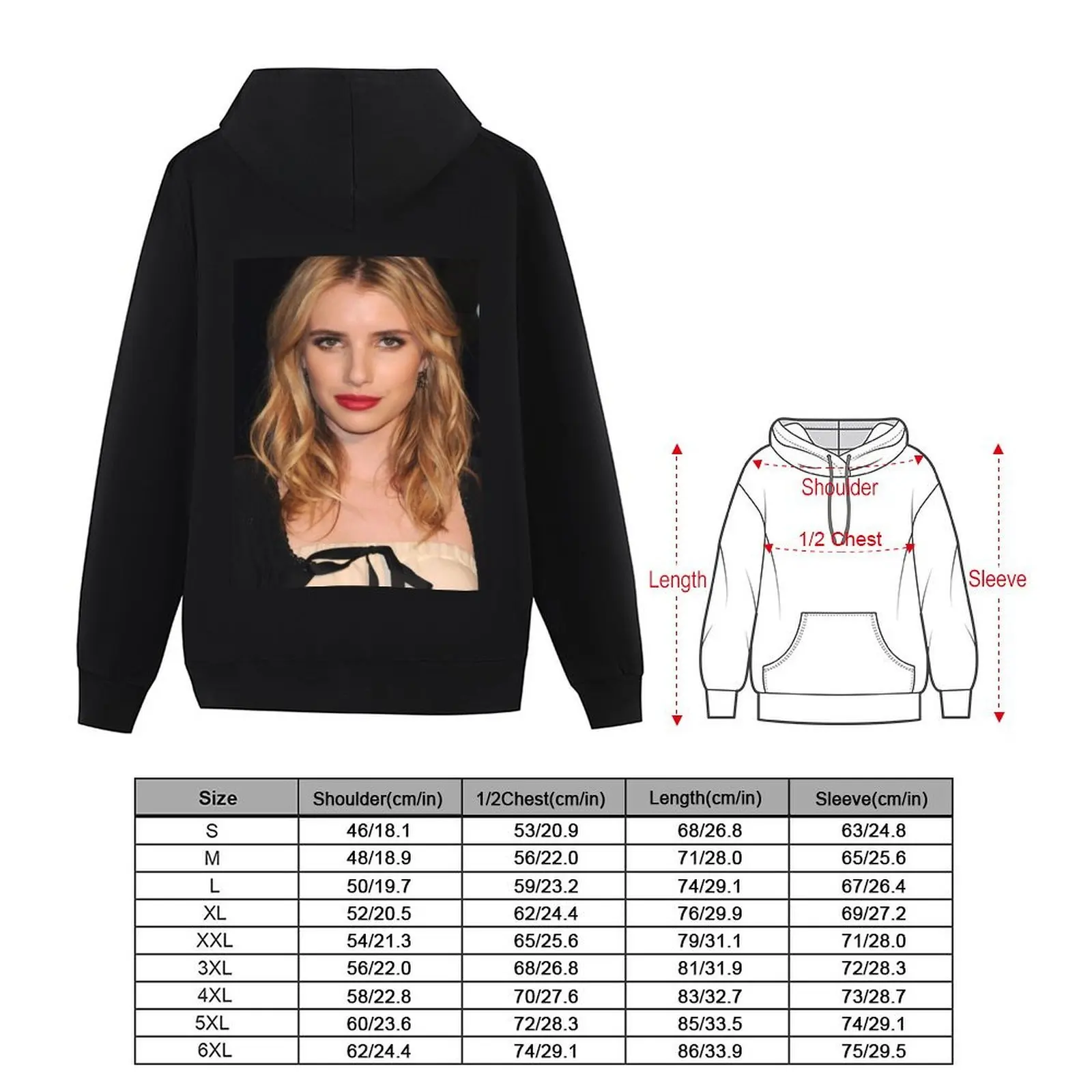 إيما روبرتس هوديي ملابس رجالي ملابس الخريف الرجالية سترة الشتاء الرجال قميص العرق مجموعة هوديي كبيرة الحجم #5