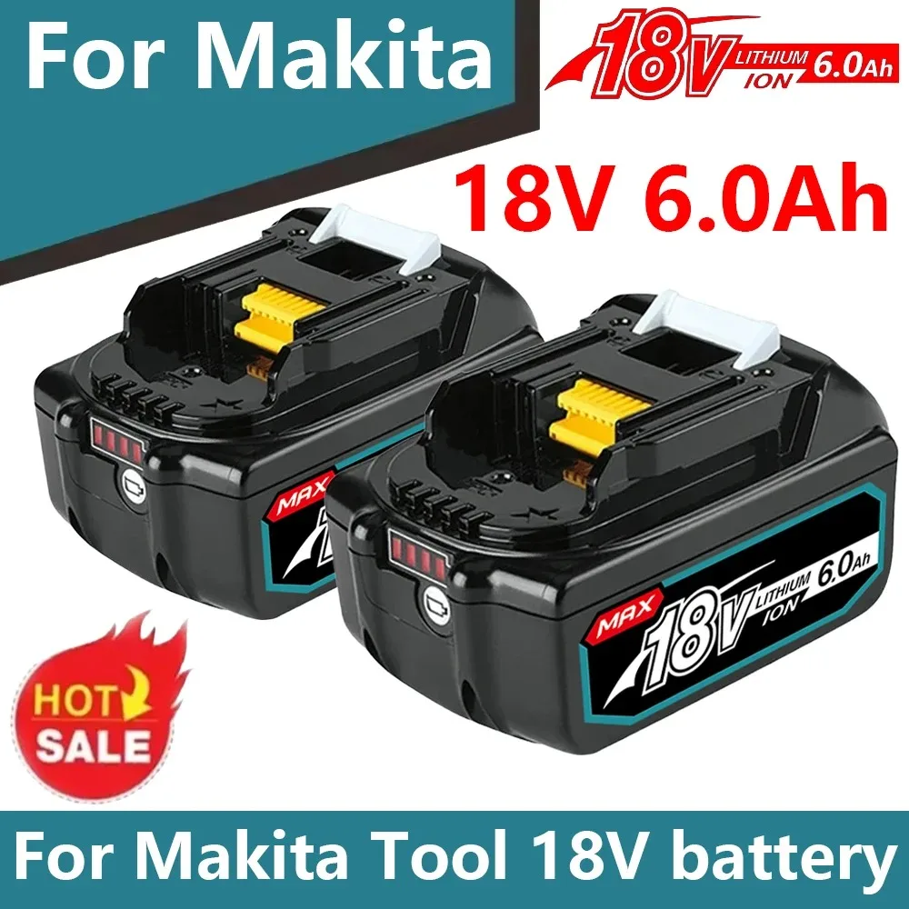

Rechargeable Li-Ion Battery 18V 6000mAh For Makita BL1830 BL1850 BL1860 BL1840 BL1850B Replacement Power Tools Battery 18650