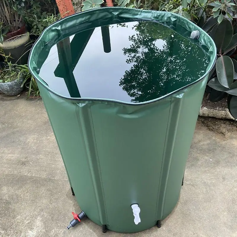 Imagem -06 - Outdoor Rainwater Collection Barrel Pvc Folding Garden Rain Barrel Tanque de Armazenamento de Água Portátil Collectible com Spray