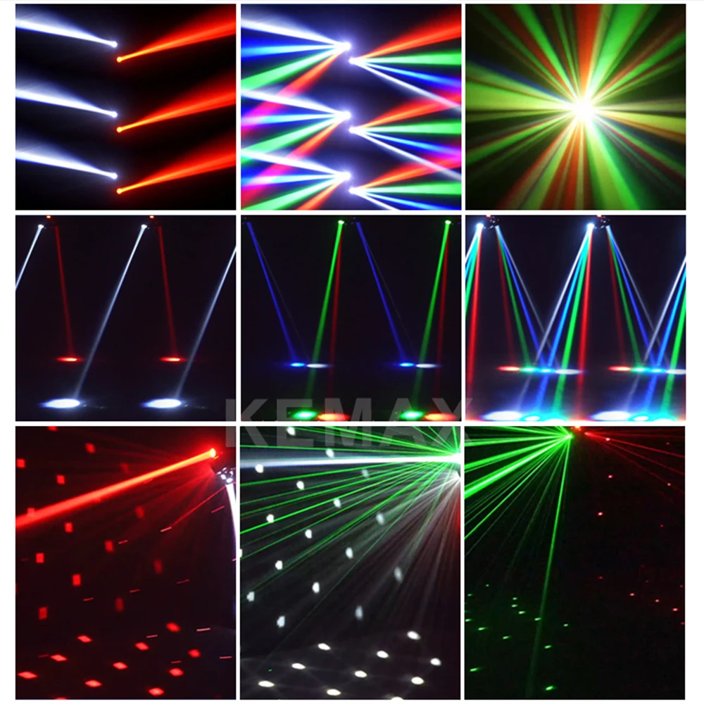 2-Arm Disco Party Light 50W Mini Beam DJ Mobile Remote LED Moving Head Light DMX512 Magic Ball Вращающийся клубный сценический эффект