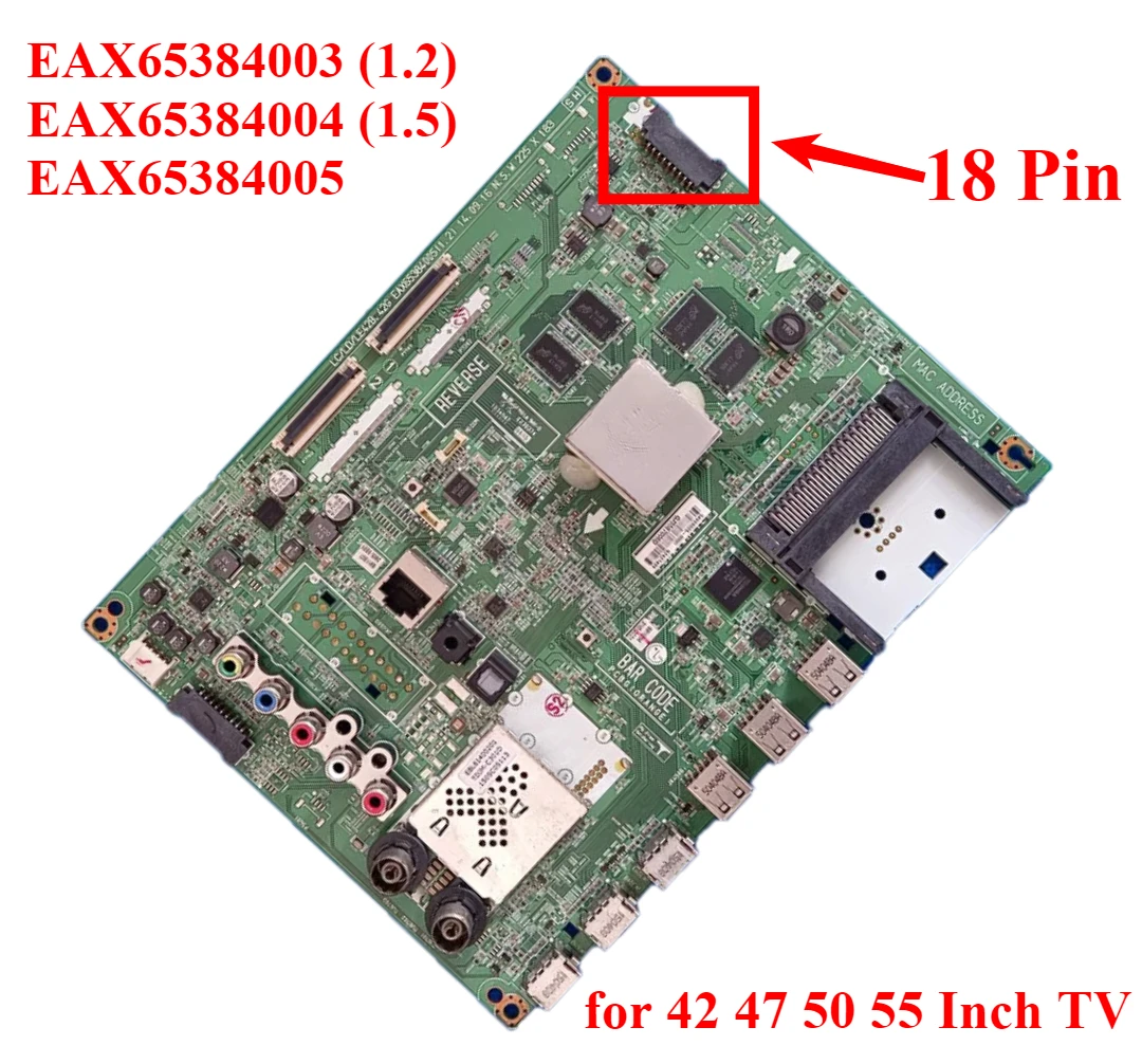 EAX65384003(1.2) EAX65384004(1.5) EAX65384005(1.2) EBT62987206 EBR78309005 EBT62800458 Motherboard for 42/47/50/55 Inch TV Parts