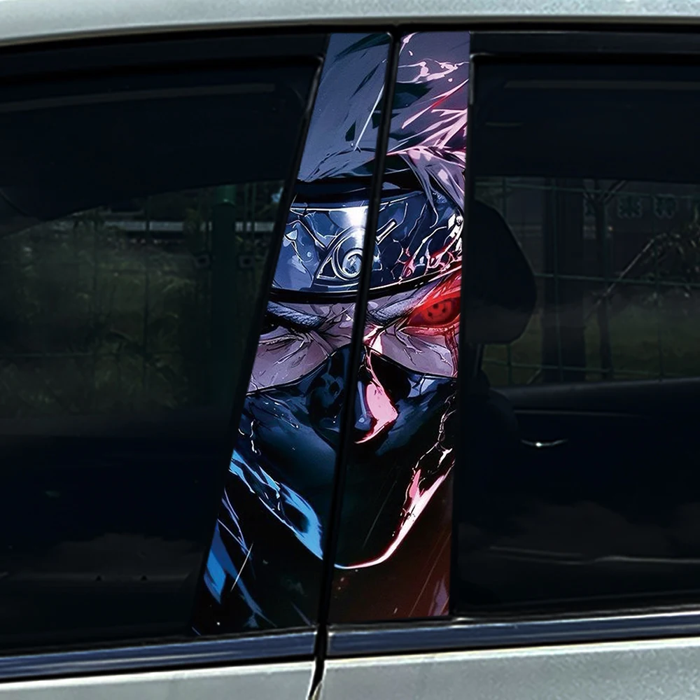 أنيمي بوي العنكبوت الخفافيش ملصقات السيارات السيارات B-عمود سيارة مركز العمود الديكور غطاء الخدوش الشارات مقاوم للماء اكسسوارات السيارات #5