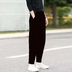 Women's Autumn and Winter New Fashion Elegant High Waist Solid Color Casual Versatile Western Commuting Comfortable Youth Pants