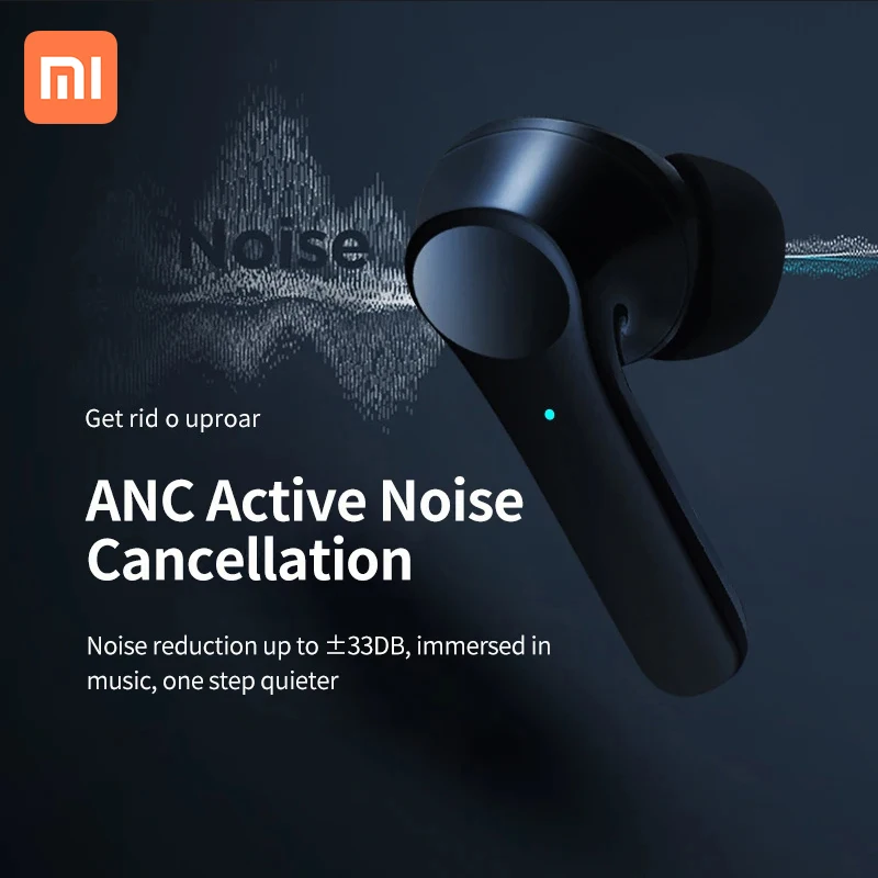 Xiaomi T18 Earphones Mijia Noise Cancelling Portable Sport Waterproof TWS Wireless Earbuds Redmi LED digital display Headphones