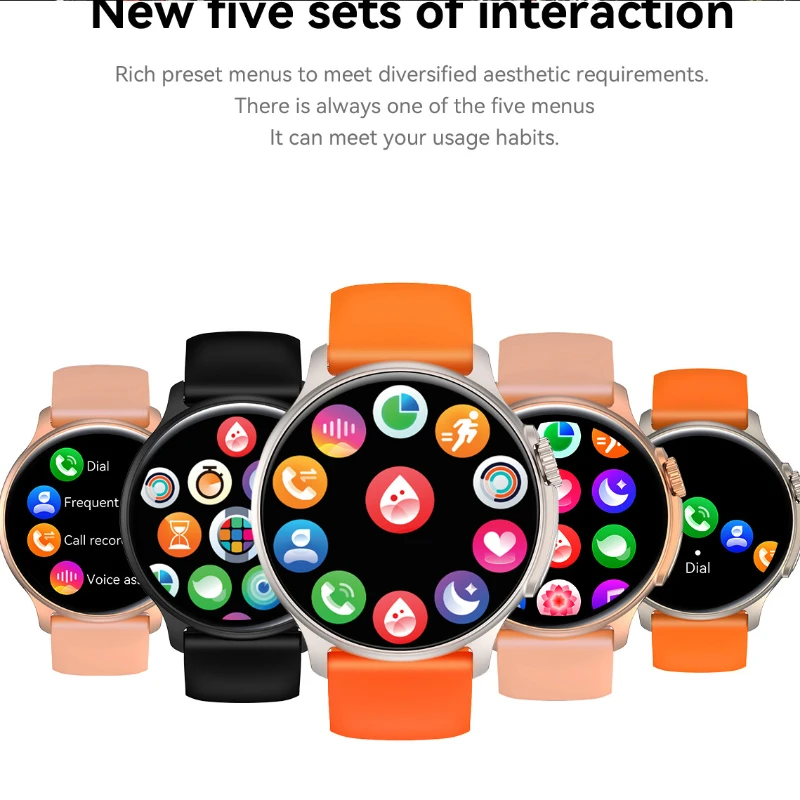 2024 New Men Smart Watch AMOLED 1.43 "HD Bluetooth Call Heart Rate Blood Pressure Sleep Monitoring Sports Smart Watch for Women