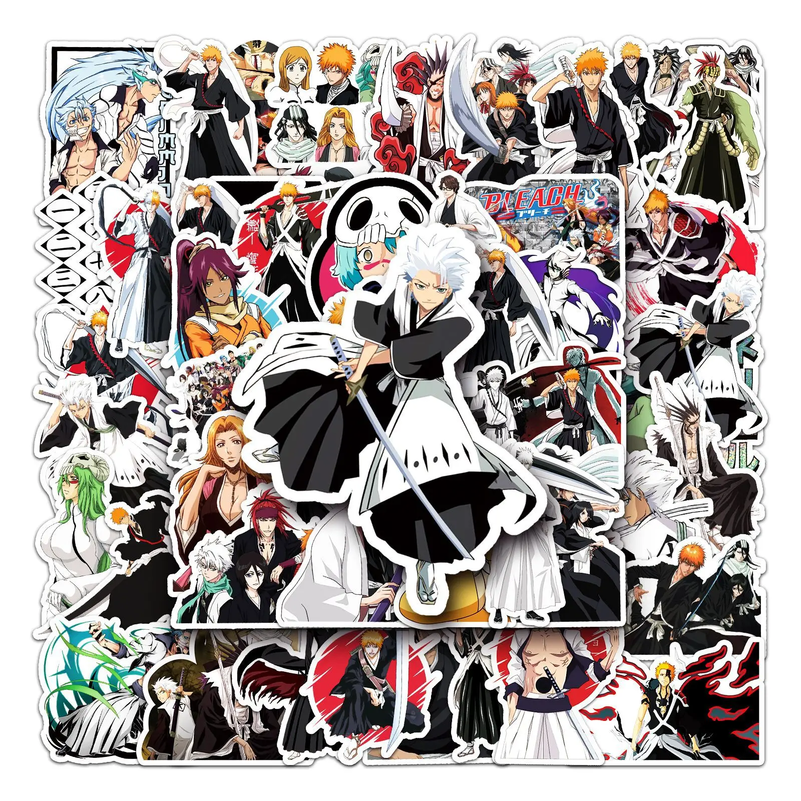 50Pcs Anime BLEACH Series Graffiti Stickers Suitable for Laptop Helmets Desktop Decoration DIY Stickers Toys Wholesale