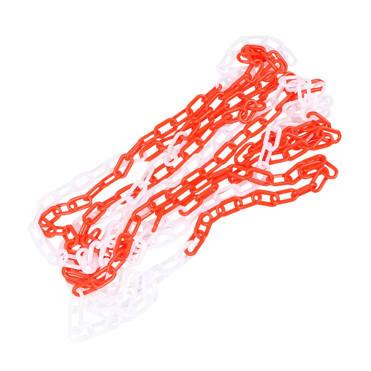

1 Roll Plastic Safety Chain Uv Resistant Sun Shield Colored Barrier Chain for Site Crowd Control Garage Red White