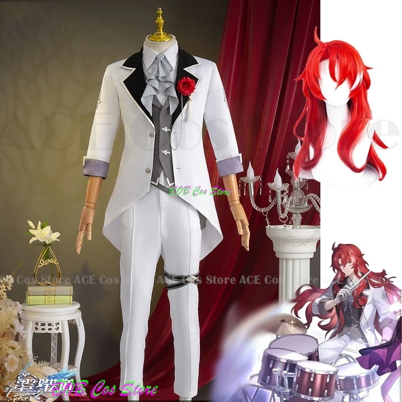 Argenti Game Honkai: Star Rail Cosplay Costume Knights of Beauty Clothes Official Concert Gown Uniform Cosplay Party Mens Suit