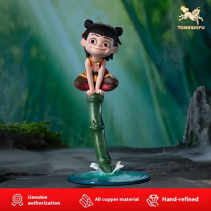 

Authentic Copper Sculpture Which Is Cute Na Zha From The Sea Of Chaos Playable Collectible Figures And Toys