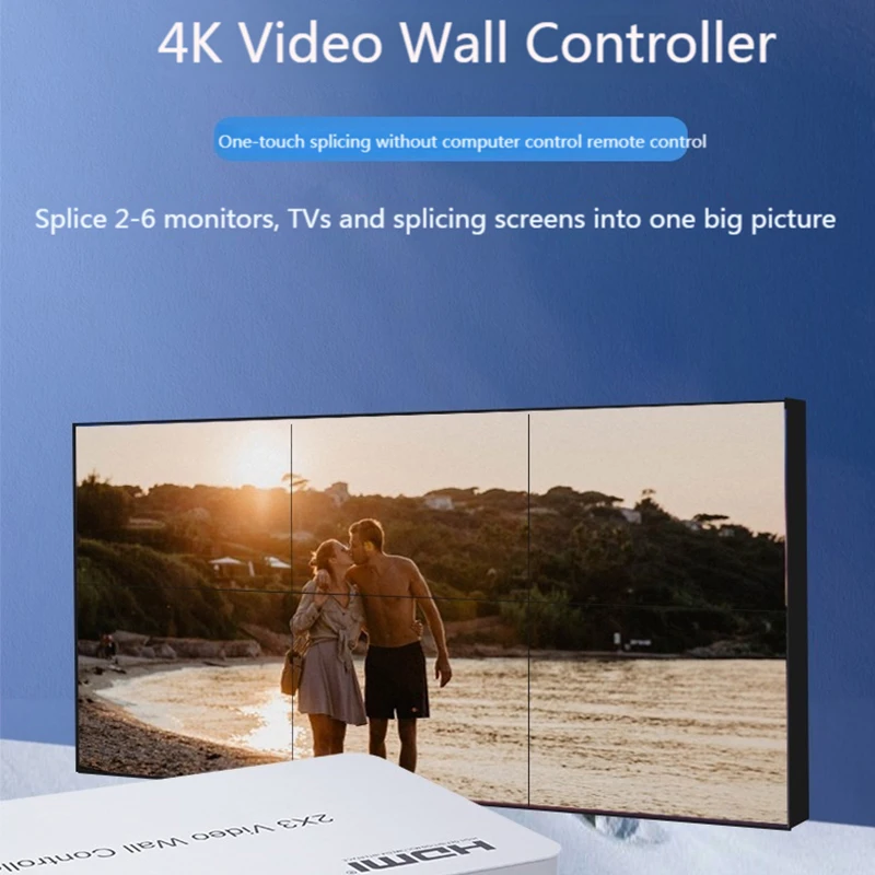 4K video wall controller 2x3 3x2 HDMI 6 output Display multi screen Stitching processor Switcher splicer For PS2 TV Computer