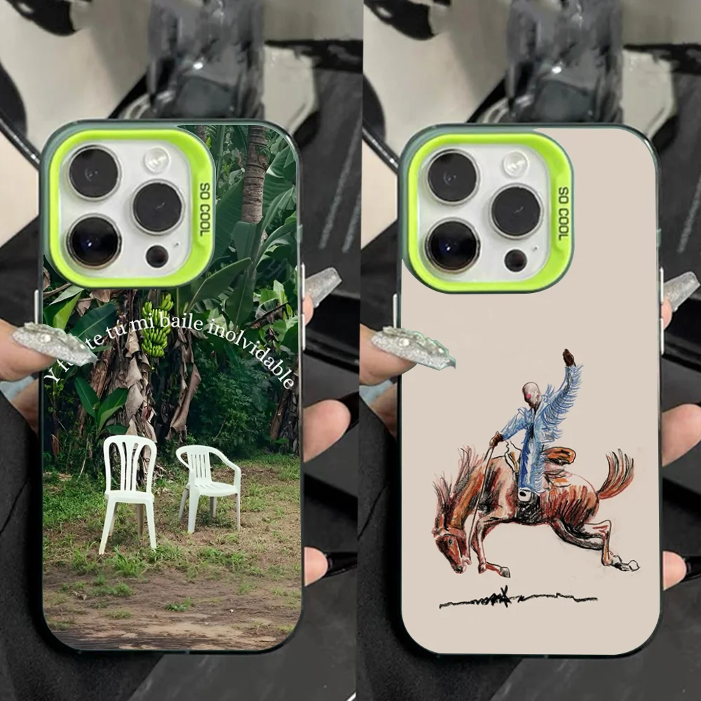 

B-BadsB-Bunnys Rapper Phone Case For iPhone 16,15,14,13,12,11,Pro,Max,Plus,Mini,XS,SE Anti Fall Green Matte Hard Bumper