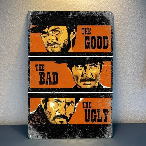 „The Good, The Bad and The Ugly“ Clint Eastwood Film-Metallposter-Blechschild