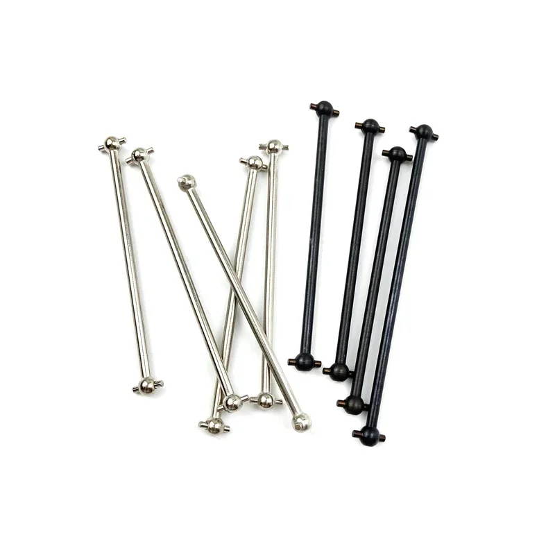 2Pcs Universal Steel Drive Shaft Set for 1/10 RC Car Multi-Size Optional (61-100mm), High Strength Dogbone Axle for HSP & Other