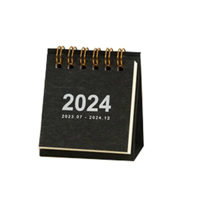 

J1UL1N Mini Desk Calendars From Jan. 2024 - Dec. 2024 2.55 X 2.95Inch (White, Brown, Black, Gray)