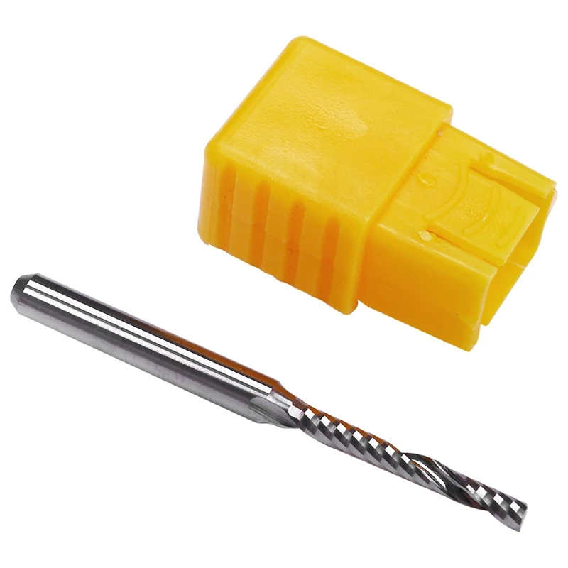 Hot 10X 2Mm X 15Mm Carbide Single Flute Spiral End Mill CNC Router Bit