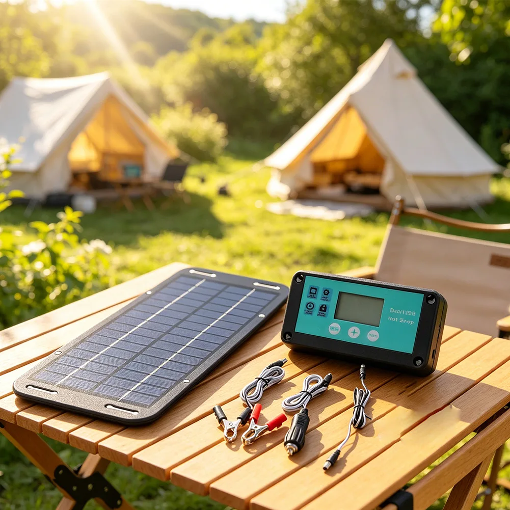 12V 30W Solar Power Kit For Car Battery With 10A Controller Waterproof Monocrystalline Panel Outdoor Vehicle Maintenance