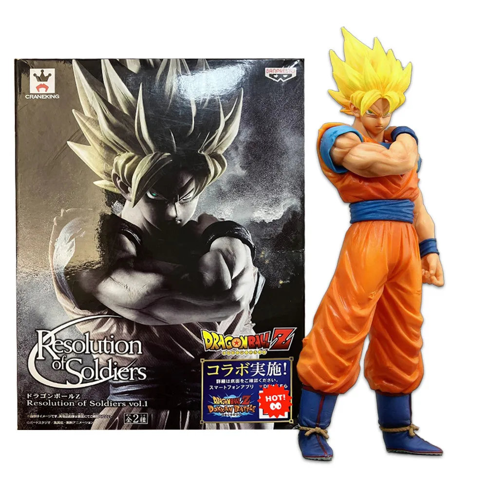 22CM Anime Dragon Ball Son Goku Figure Warrior's Awakening Super Saiyan Model Toy Gift Collection Aciton Figure PVC