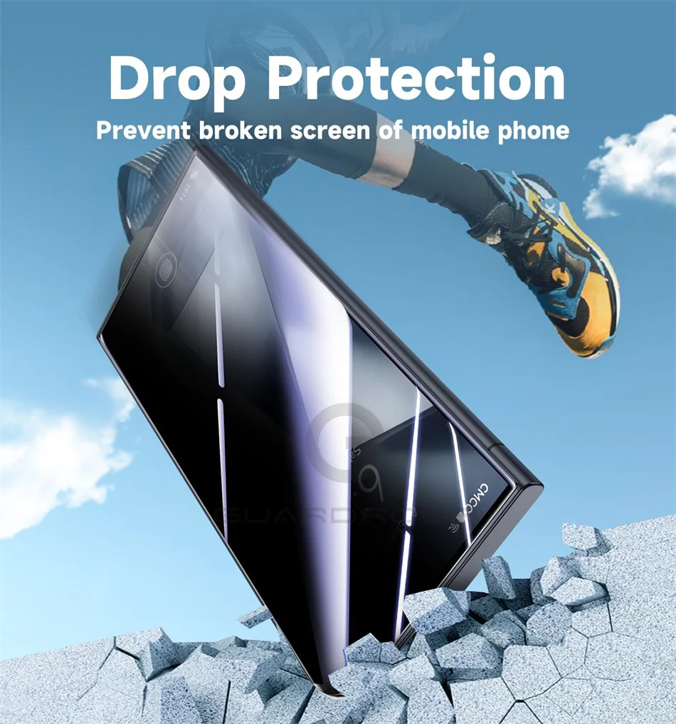 Premium Screen Protector For Samsung Galxy S24 Ultra S23 S22 Plus Tempered Glass Full Cover Easy Install Auto-Dust Removal Kit