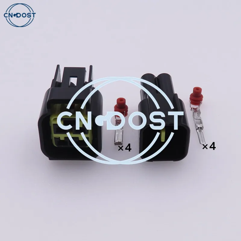 1 Set 4 Pin Wire Harness Male Female Connector AC Assembly Automotive Sealed Electric Plastic Housing Socket Auto Accessories