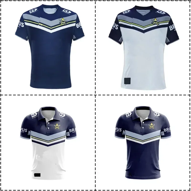 

2024 North Queensland Cowboys Polo Shirt Home / Away Rugby Jersey Shorts - Mens Size:S-5XL（Print Name Number）Top Quality