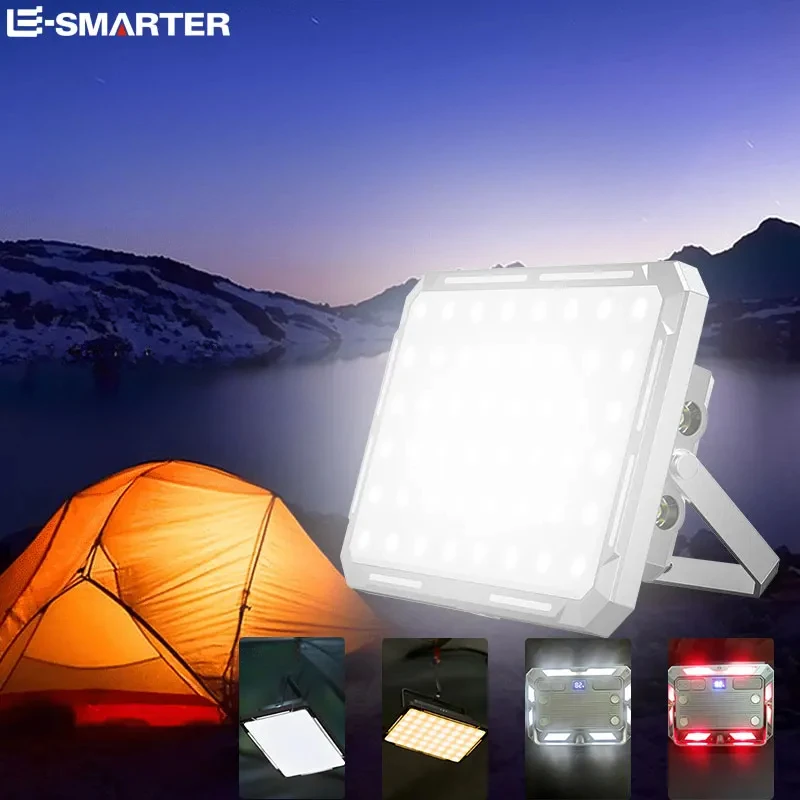 

Светодиодный светильник для палатки для кемпинга, перезаряжаемый прожектор, высокая мощность, наружное аварийное освещение, водонепроницаемые портативные подвесные ночники