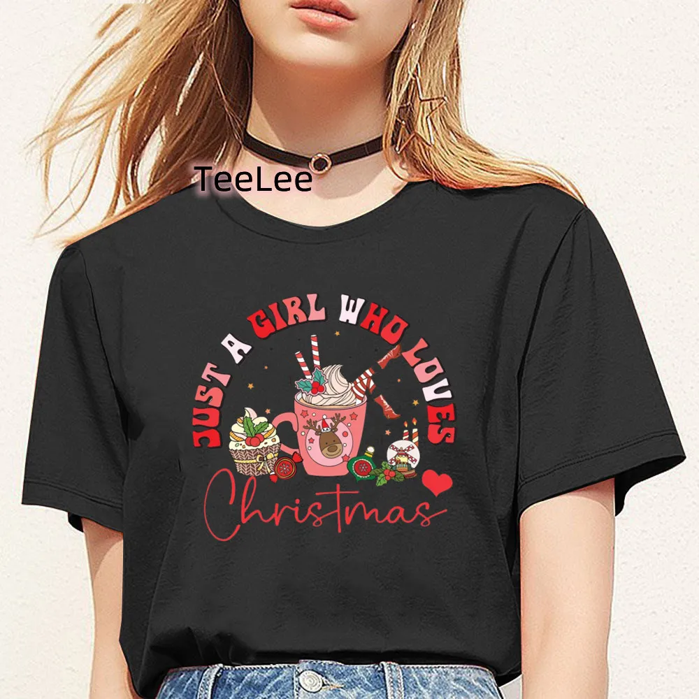 Cute Pigs Tshirt Women Clothing Printed New Merry Christmas T-Shirt Funny Santa Casual Tops Fashion Graphic T-shirt Clothes