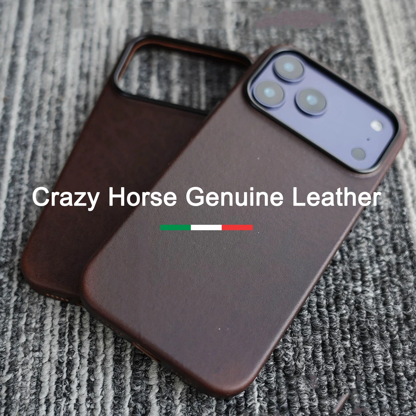 

Итальянский магнитный чехол из натуральной кожи для iPhone 17, 16, Pro Max с чехлами MagSafe Crazy Horse, чехол для телефона в стиле ретро из натуральной воловьей кожи