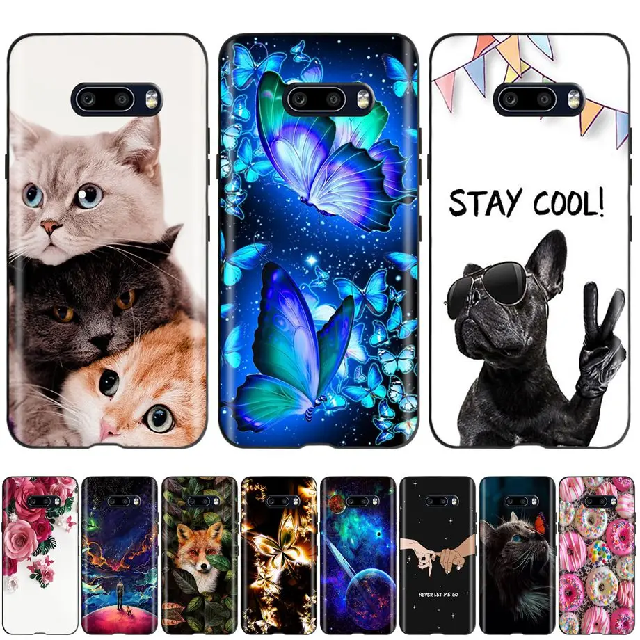 Funda de silicona con dibujos animados de gato para LG V50S Thinq 5G, carcasa suave de TPU para LG V50 teléfono Delgado, LGV50, V50 S, V 50 s ThinQ 5G