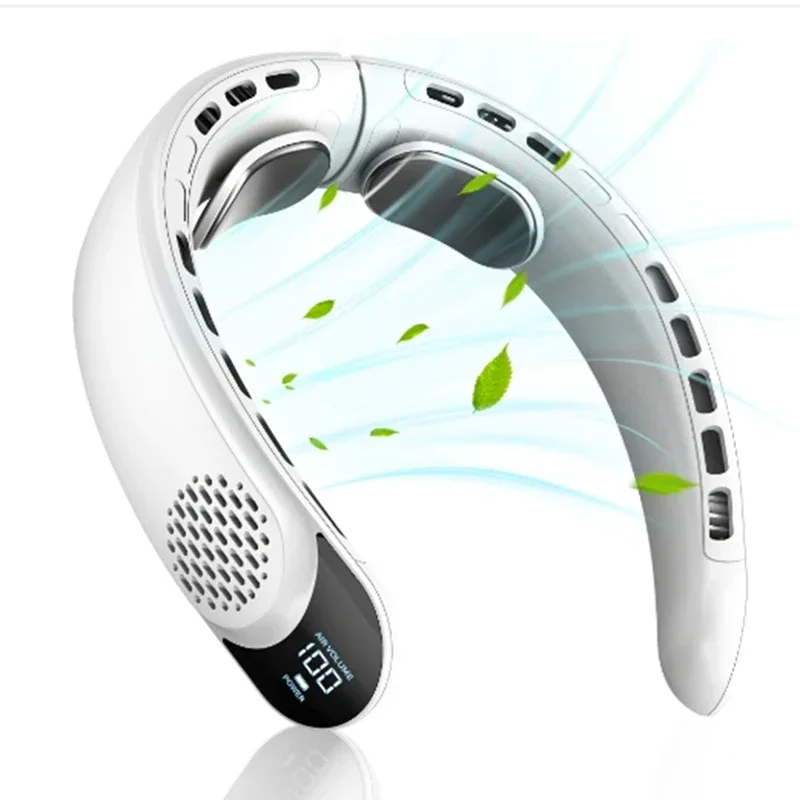 

For Bladeless Neck Fan,4 Turbo Portable Neck Fan,4000Mah Battery Operated, 360° Cooling Airflow,For Home,Office,Travel