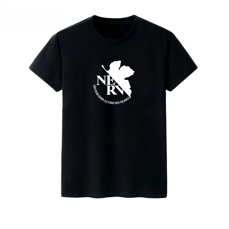 EVA New World Evangelion Ling Boli New Theatre Version NERV Logo T-shirt Round Neck Short Sleeve Men's and Women's Fashion New