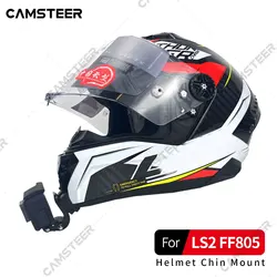 for LS2 FF805 Helmet Custom Aluminium Chin Mount for GoPro Hero13 12 11 Insta360 X4 Ace Pro DJI Action 4 5Pro Camera Accessories