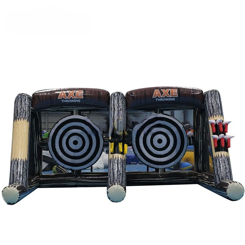 

Throwing 5m Inflatable AXE PVC Game Inflatable Soccer Football Shooting Board with Air Blower and Axes for Events Sports