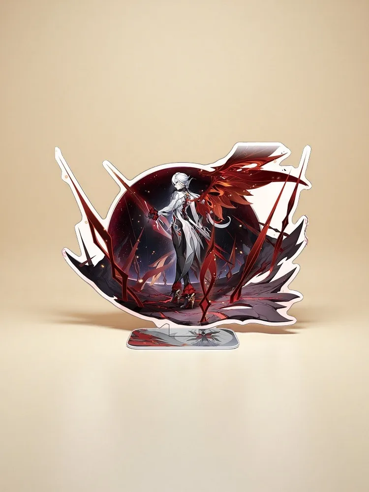 Figurine d'impact Genshin de 16cm, Skirk Mavuika Citlali Arlecchino, support en acrylique, modèle plaque, décor de bureau, signe debout, cadeau