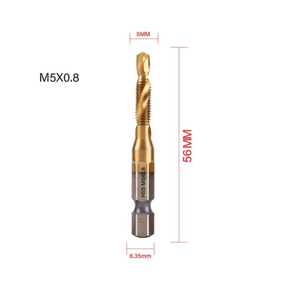 Для инструментов для сверл M3-M10, шестигранные детали, аксессуары с титановой резьбой, сменные станки, сверло