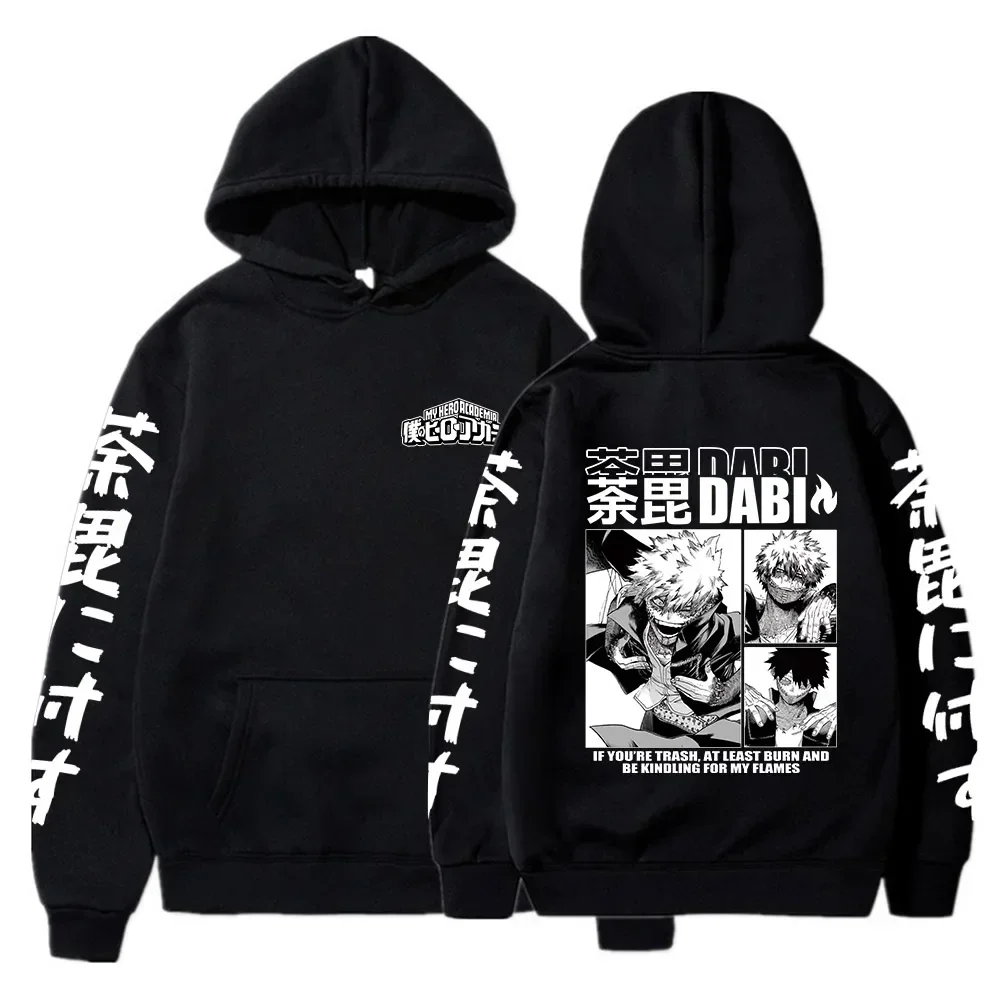 Anime My Hero Academia MHA Hoodie Dabi Manga Icons Sweatshirt Boku No Hero Academia Gift Clothes Camiseta Moletom