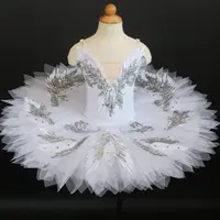 Tutú de Ballet profesional clásico para niños y adultos, traje de Ballet del lago de los cisnes blancos, tutú de panqueque, vestido de baile de fiesta de bailarina para niñas y mujeres
