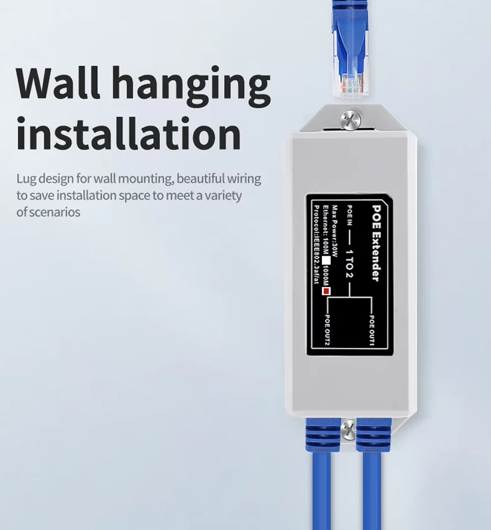 Prolongateur de transmission POE à 2 ports IEEEsterilisation 3PG, 4 ports pour port ip, extension maximale de transmission pour caméra ip