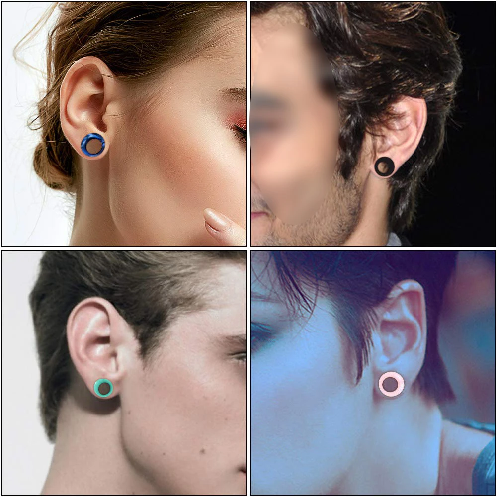 20pcs/Lot 6-25MM Flexible Silicone Ear Plugs and Tunnels Ear Piercings Earlets Stretchers Expander Ear Dilations Body Jewelry