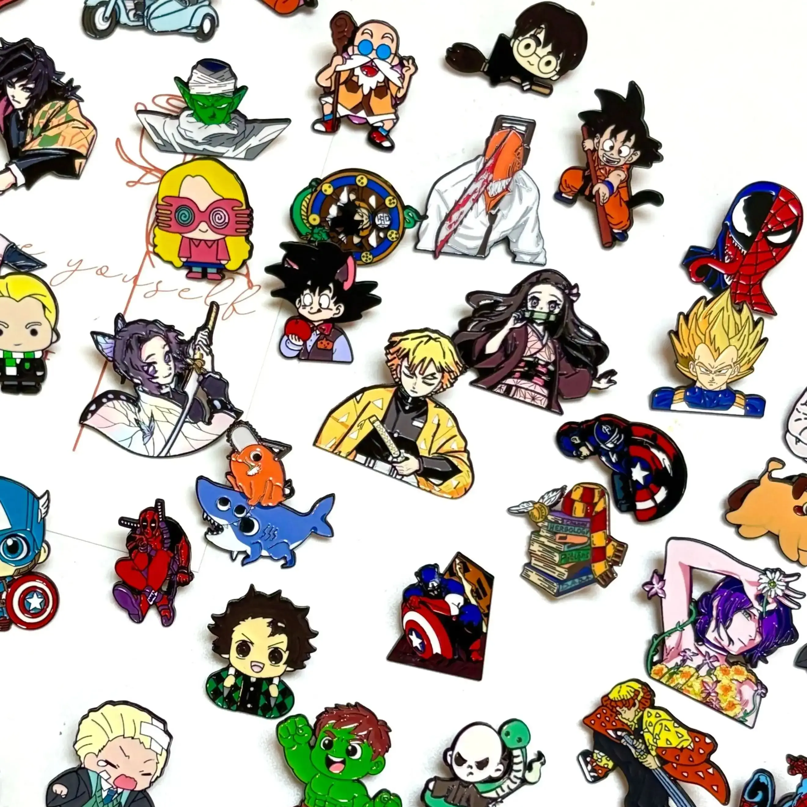 

Wholesale Anime Cartoon PCS Enamel Pins Custom Brooches Lapel Badges Animal Funny Jewelry Gifts for Kids Friends