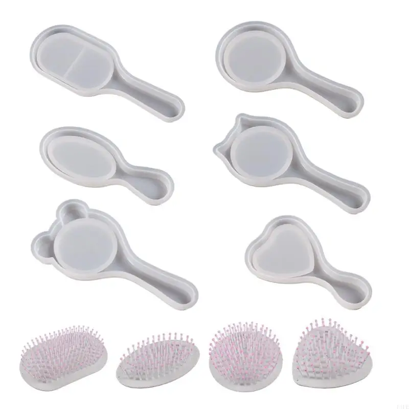 

E1PE Reusable Airbags Comb Silicone Molds Hairbrush Crafts Jewelry Molds Durable